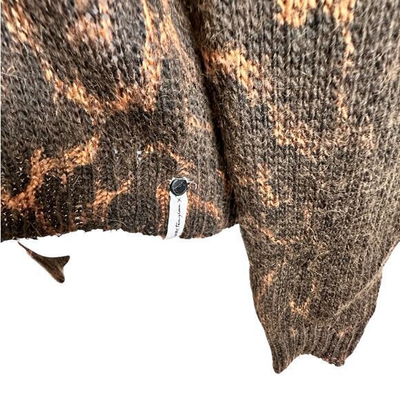 One Teaspoon M Big Cat animal print wool mohair blend Sweater - Picture 7 of 10